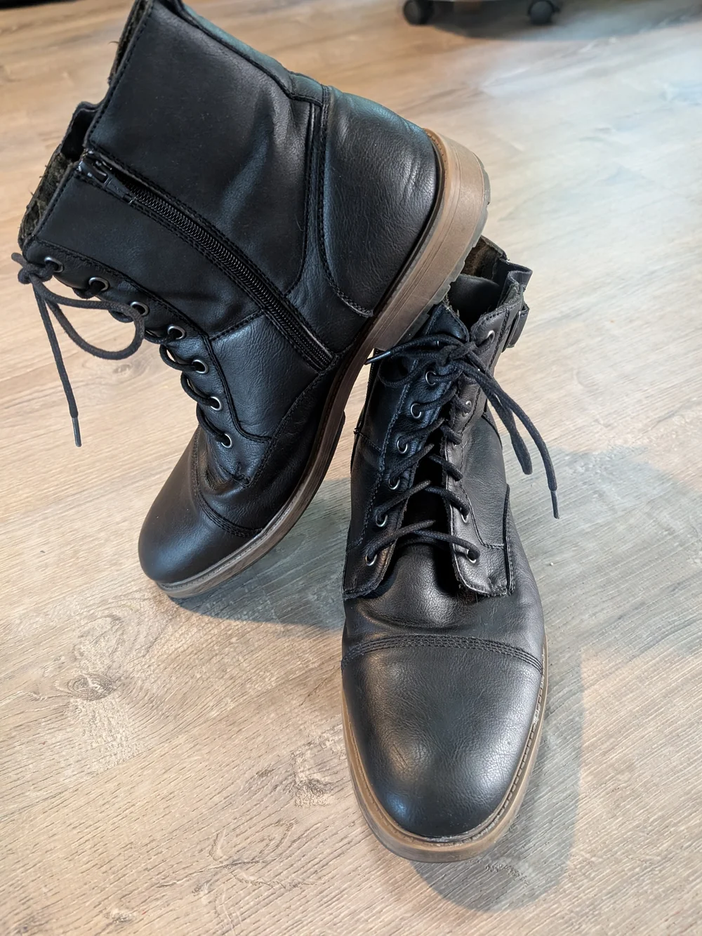 Men's Black Lace-Up Boots